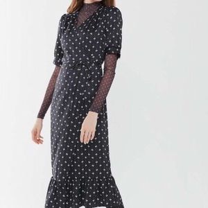Prairie midi wrap dress M